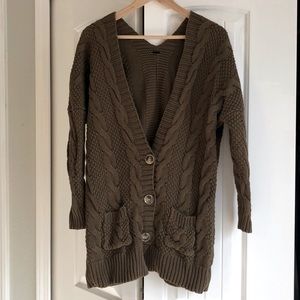 Chunky cable knit cardigan